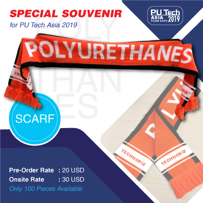 Scarf  with "Polyurethanes" Word